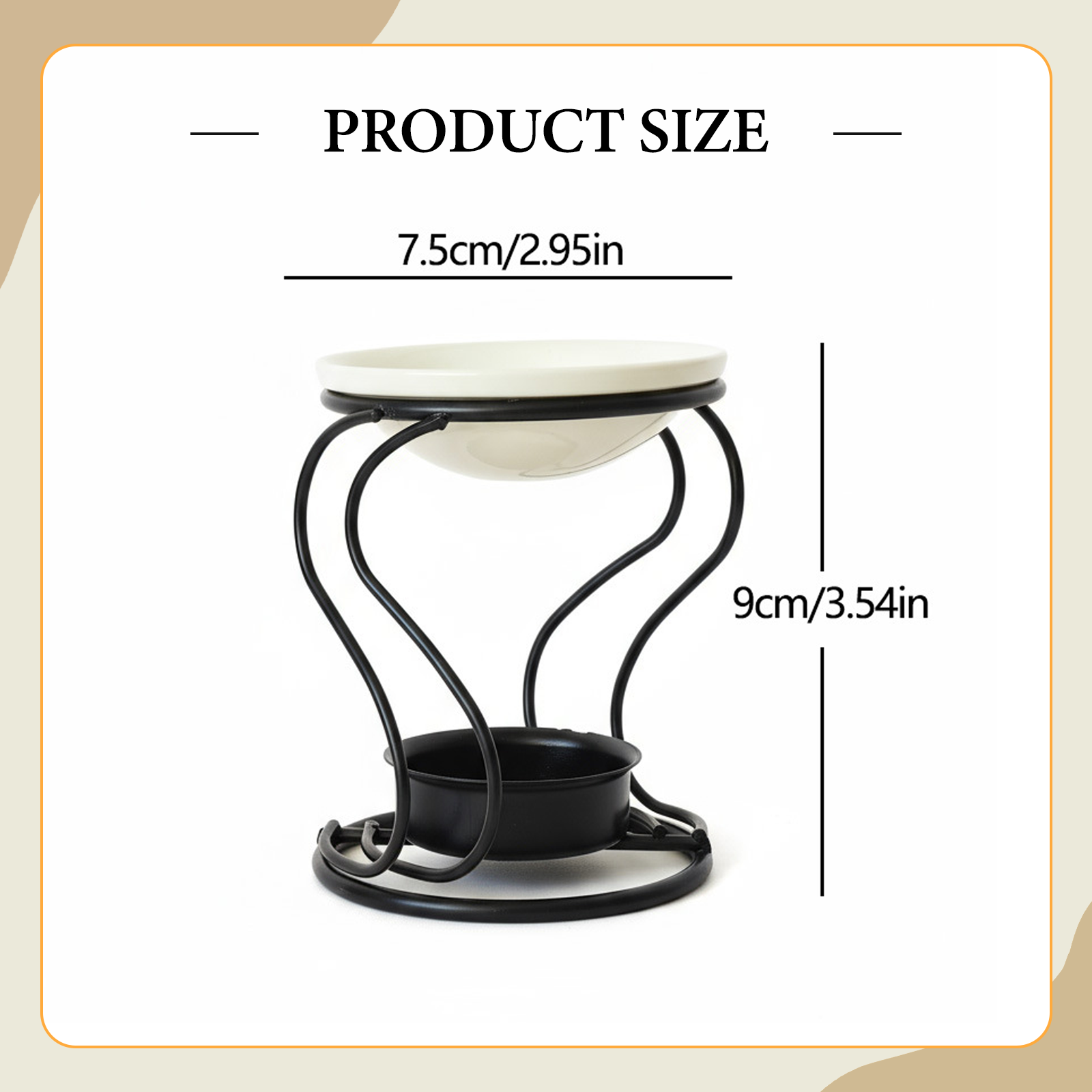 Perfume Fragrance Base - Pemanas Lilin Logam Kreatif, Penghangat Lilin