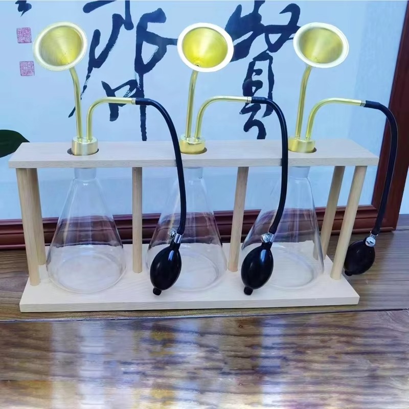 Perfume Fragrance Base - Botol Aroma Kreatif dengan Rak Kayu